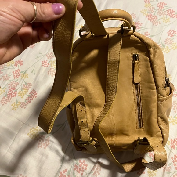 Cutest Tan Leather Backpack - Picture 9 of 13